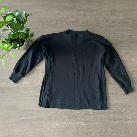 Aerie (by American Eagle) Black Sweatshirt with Side Slit Detail - Picture 10 of 11